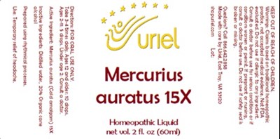 Mercurius auratus 15X Liquid - Mercurius auratus 15X Liquid